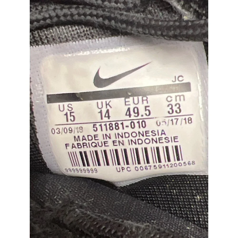 Nike Men's Roshe One Black Sneakers Shoes Men's Size 15